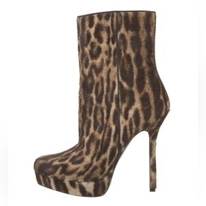 GUCCI Pony-hair Animal Print Platform Booties 39/9